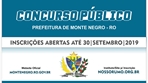 Prefeitura de Monte Negro atualiza "Edital do Concurso Público", em RO